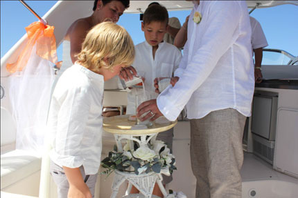 Florida Beach wedding with sand unity ceremony