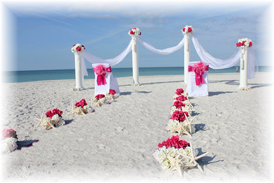 Seaside wedding in Sarasota Florida